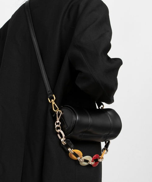 Color Chain Barrel Bag